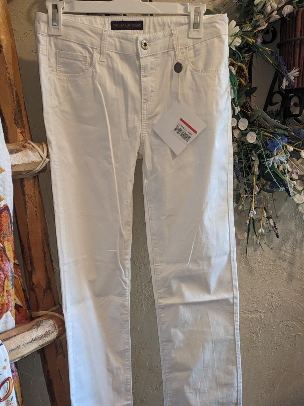 Trussardi women's white jeans Cotton blend NWT 29 x 36